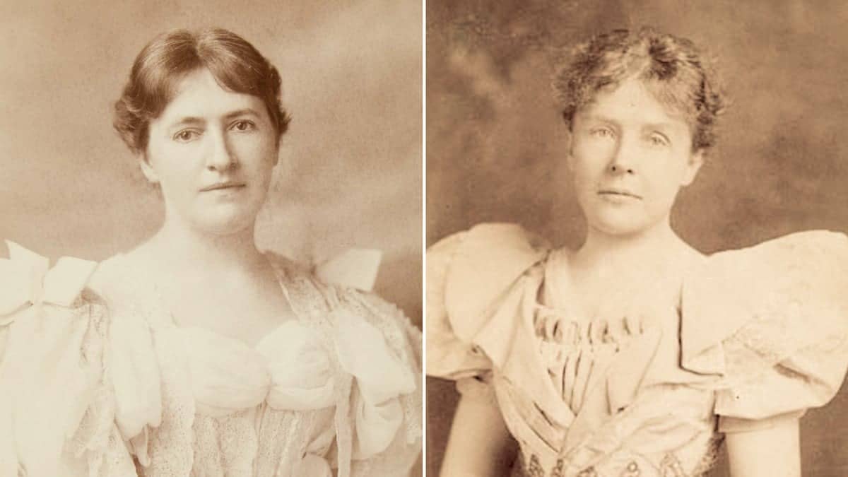 Left: Evangeline Simpson Whipple, circa 1890-1896. (Minnesota Historical Society); Right: Rose Cleveland, circa 1893. (New Jersey State Archives)